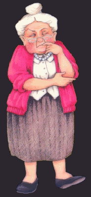 Zamyślona babcia